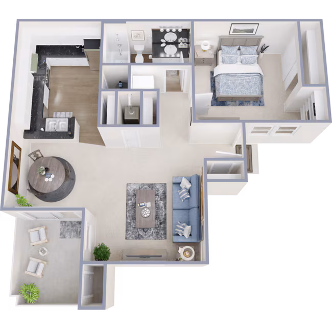 1 Bed • 1 Bath 234 floor plan